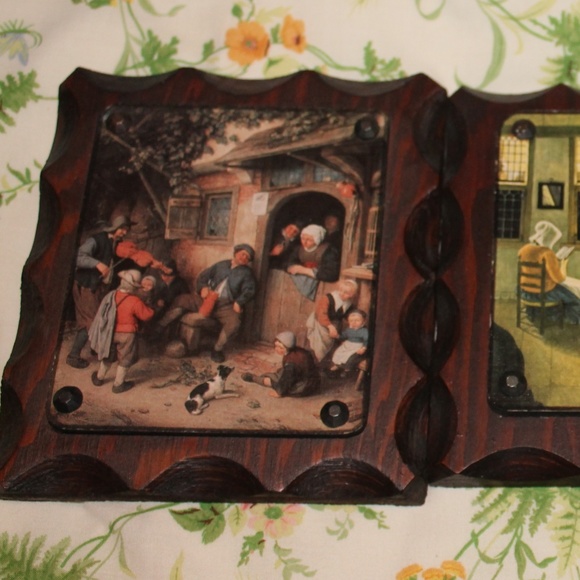 Dutch print on wood pictures set of 3 - Picture 4 of 7